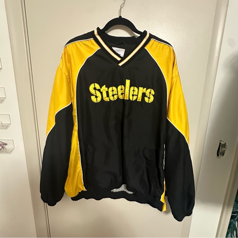 Vintage Pittsburgh Steelers Pullover Windbreaker Jacket - Size XL